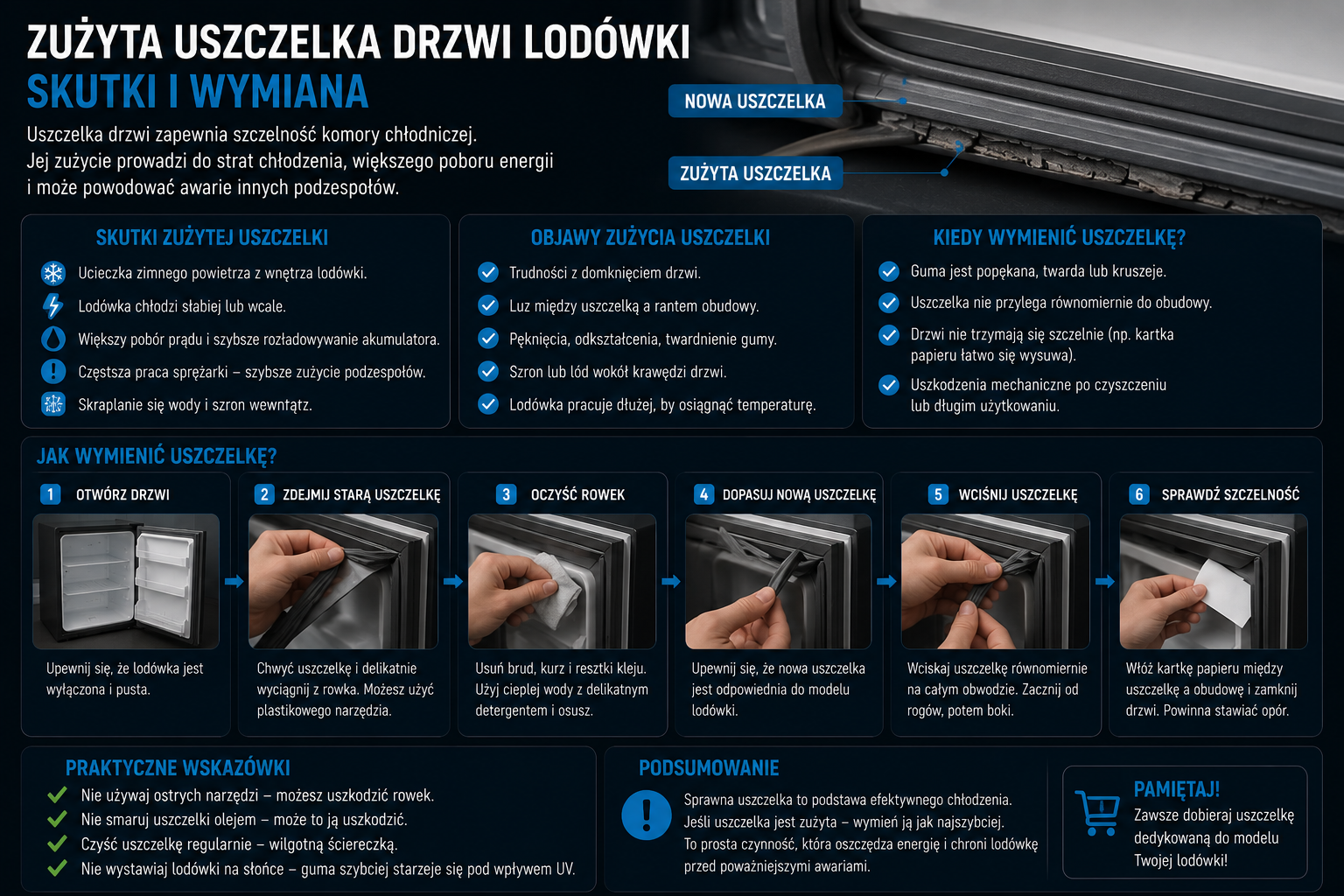 uszczelka drzwi lodówki samochodowej